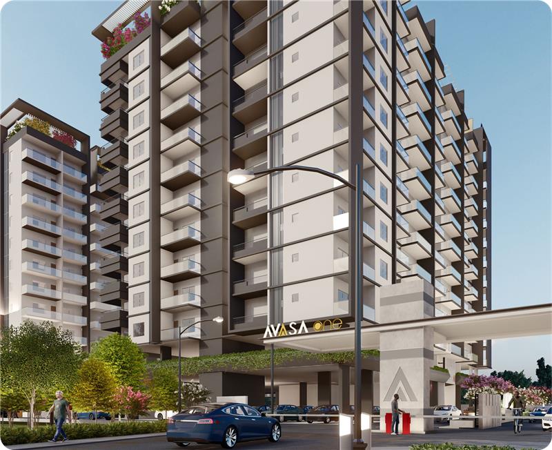 Avaasa one entrance gate view of the best flats for sale in Kakinada